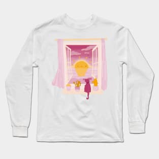 cute sunset window Long Sleeve T-Shirt